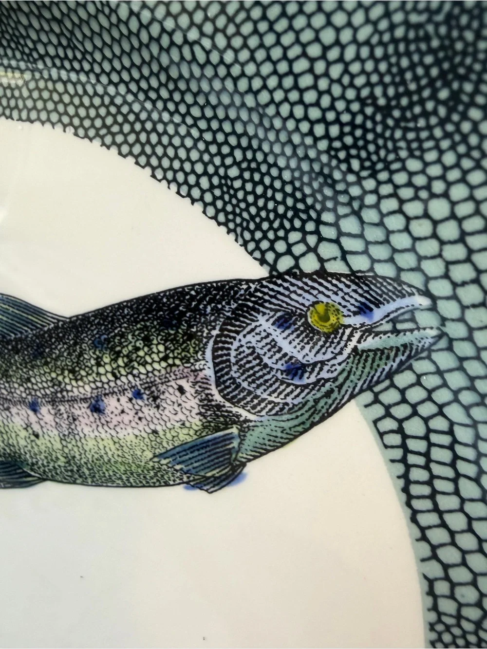 Williams Sonoma Fish plate English Angler French county
